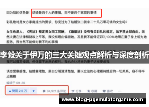 李毅关于伊万的三大关键观点解析与深度剖析